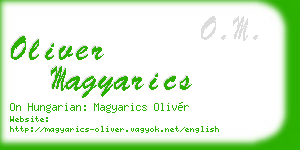 oliver magyarics business card